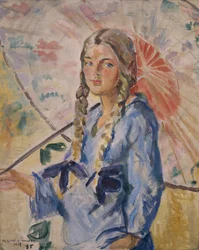 Mildred kanssa päivänvarjo