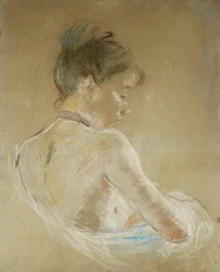 Nuori tyttö paljain hartioin, 1885