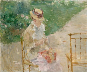 Nuori nainen neule, n. 1883.