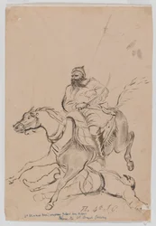 4. epäsäännöllinen ratsuväki, n. 1845 (akvarelli)
