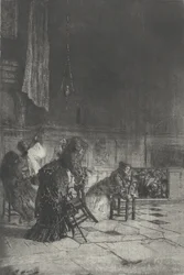 Milanon kirkon sisustus Milanon kirkon sisätilat [sic], n. 1874.