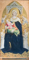 Madonna lapsen ja neljän enkelin kanssa, noin 1433 (tempera ja lehtikulta paneelille).