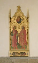 SS. Cosmas ja Damian, 1429 (tempera ja lehtikulta paneelille).