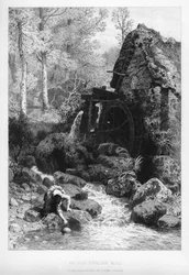 Vanha englantilainen mylly, 1800-luku.