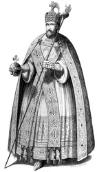 Keisarien kruunajaisissaan Kaarle Suuren ajoista lähtien käyttämä asu, 1579 1846.