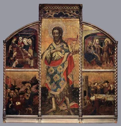 Johannes Kastajan alttaritaulu, noin 1440 (tempera paneelille).