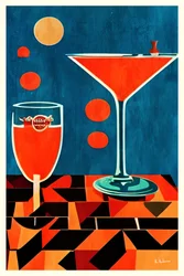 Retrohenkinen cocktailpöytä