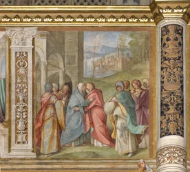 Keskilaiva, kolmas pohjoisosa, vierailu, Boccaccio Boccaccino 1516-17.