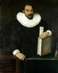 Muotokuva herrasmiehestä, jonka sanotaan olevan Filippo Massini (1559-1617) noin 1690 (öljy kankaalle).