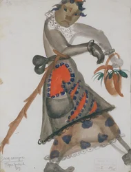 Pukusuunnittelu N. Rimski-Korsakovin oopperaan Snow Maiden, 1919