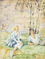 Kevät joen rannalla, 1927