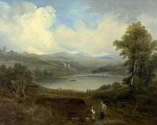Grasmere, Westmorland, Cumbria (öljy puulle)