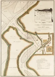 Hoogly-joen kartta, noin 1777 (kaiverrus).