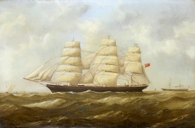 Halloween-alus (1870) matkalla.