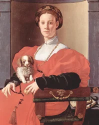 Saksa: Bildnis einer Dame in Rot (Francesca Salviati) Portrait of a Lady in Red (Francesca Salviati)