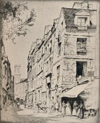 Hallesin sisäpiha, Rue St Jacques, 1915