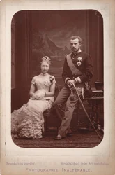 Kruununprinssi Rudolf ja Belgian prinsessa Stephanie kihlauksensa johdosta..., 1880.