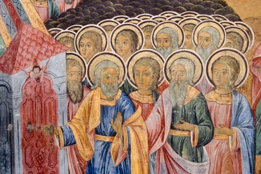 Bulgaria, Rilan luostari, Neitsyt Marian syntymän kirkon fresko