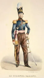 Eversti Pierre Joseph Parent (k. 1881) n. 1831 (väri litho)