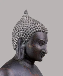 Buddhan pää, klassinen pakanallinen tyyli (11.–14. vuosi) (metalli)