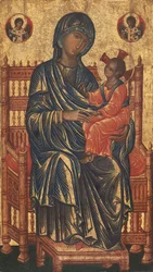 Valtaistuimelle Madonna ja lapsi