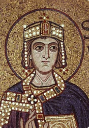 Kuningas Salomo, yksityiskohta Pyhän Markuksen basilikan sisätilojen mosaiikeista, 1100-luku