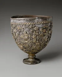Antiokian malja, 500-550 jKr. (kullattua hopeaa).