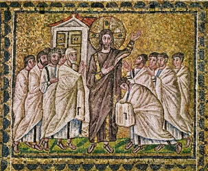 Helluntain ihme, 6. vuosisata (mosaiikki).