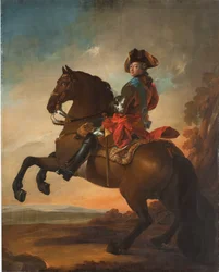 Frederik V hevosen selässä