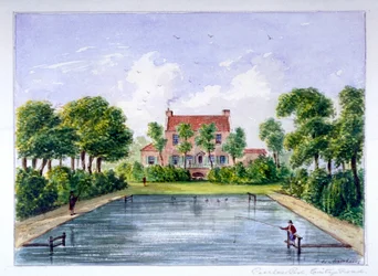 Ihmiset kalastavat Peerless Poolissa, City Roadissa, Finsburyssa, Lontoossa, c1800.