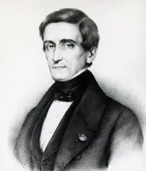Italialaisen juristin Pellegrino Rossin (1787-1848) muotokuva, litografia.