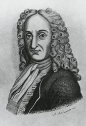 Pietro Antonio Michelottin (1673-1740), italialaisen lääkärin ja iatromatemaatikon muotokuva, Schiavonettin kaiverrus
