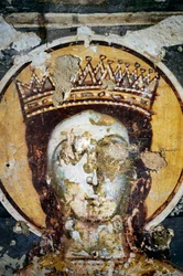Pyhimys, fresko Agios Ioannis Prodromosin kirkossa.