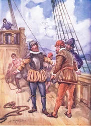 Peloton merimies, joka yhdisti kaksi valtamerta (väri litho)