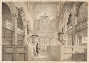 The Interior of St. Peters, Wolverhampton, kaiverrus I. Shaw, 1848