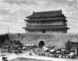 Tiananmenin portti, Peking, Kiina, 1800-luku