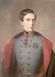 Itävallan keisari Franz Joseph (1830-1916) muotokuva 20-vuotiaasta 1850