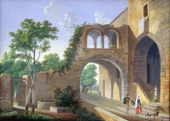 Kohtaus Italian maaseudulla, 1813