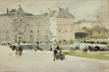 Luxemburgin puutarhat 1908 (akvarelli)