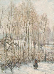 Aamun auringonvalo lumella, Eragny-sur-Epte