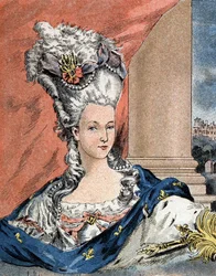 Ranskan kuningattaren Lorraine Habsburgin (1755-1793) muotokuva Marie Antoinettesta.