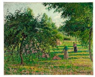 Omenapuut ja heinäkoneet Eragnyssa, 1895