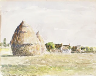 Heinäsuovasta, Eragny Evening; Heinäsuovasta, Evening Eragny, 1889