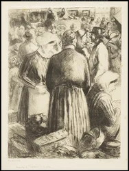 Pontoisen markkinat, noin 1895