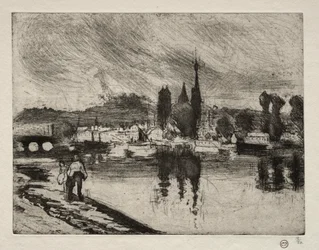 Näkymä Rouenista, 1884.