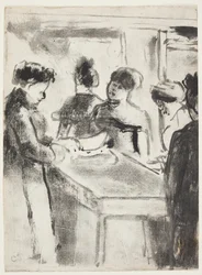 La Charcuterie (The Pork Butcher) 1895 (monotyyppi, käsinvärjäys syväpainomusteella)