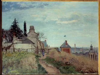 Pontoisen oikeustalo Camille Pissarron (1830-1903) maalaus 1872 su. 0,4 x 0,54 m Pariisi, Musee d