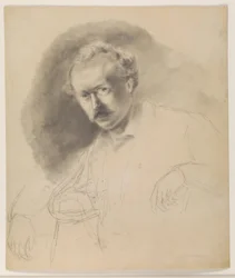 Taidemaalari Fritz Melbyen (1826-1869) muotokuva
