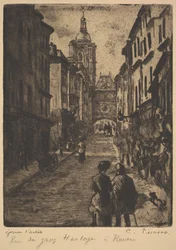Suuren kellon katu, Rouen, 1885.