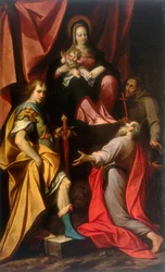 Madonna lapsen kanssa ja pyhät Vitale ja Jerome, Camillo Procaccinin teos, konservoitu Galleria Estense Modenassa